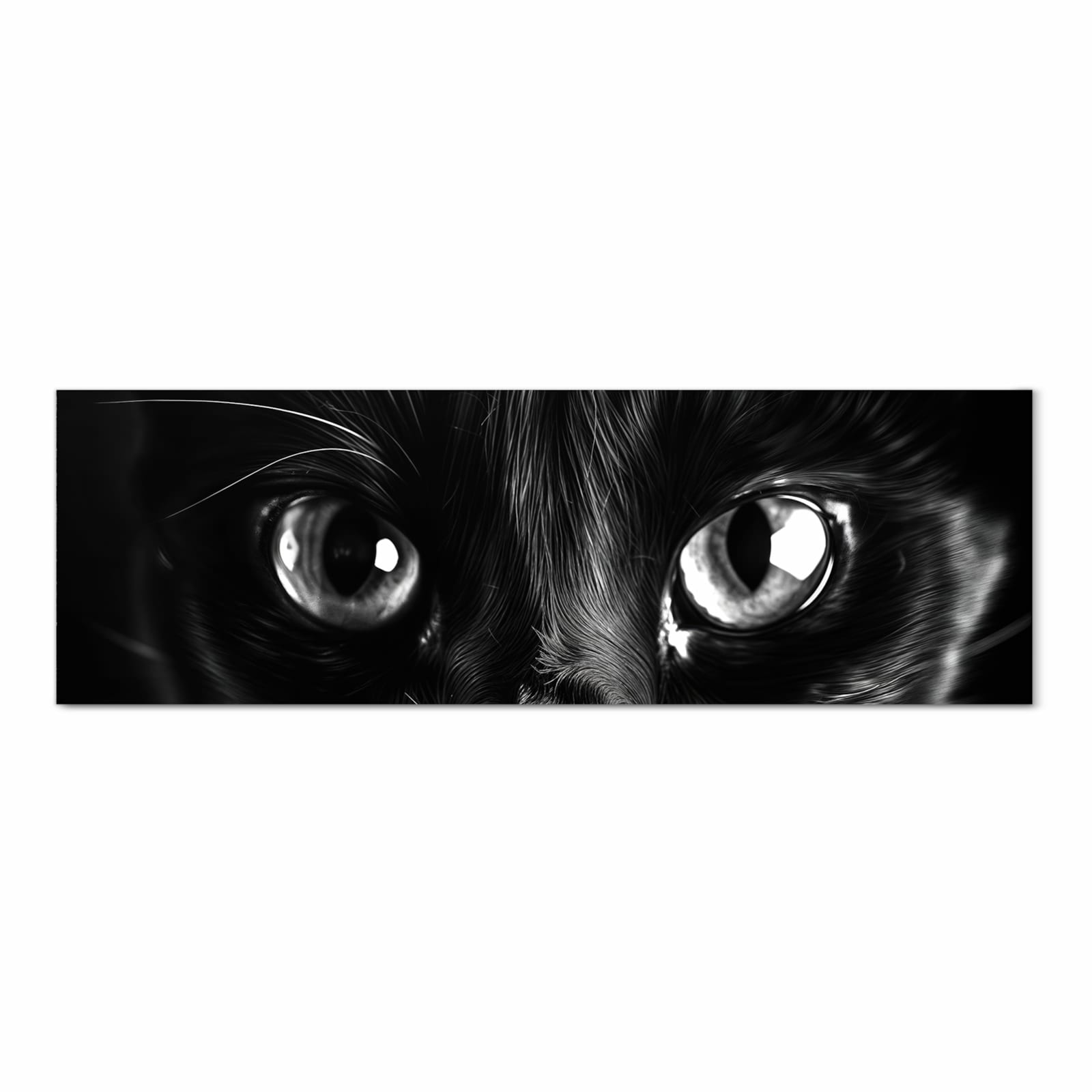 Rutschfester Küchenteppich mit Motiv Katzengesicht in Frontansicht schützt den Boden