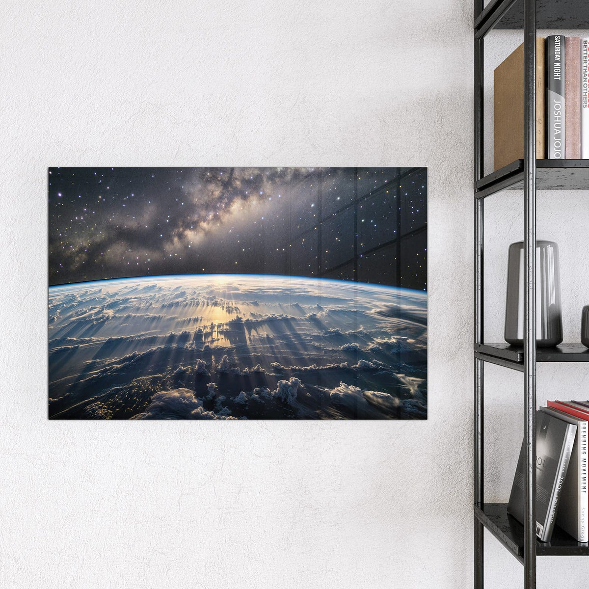 9 Größen – von 30 × 30 bis 120 × 90 cm – Magnettafel - Erde und Milchstraße