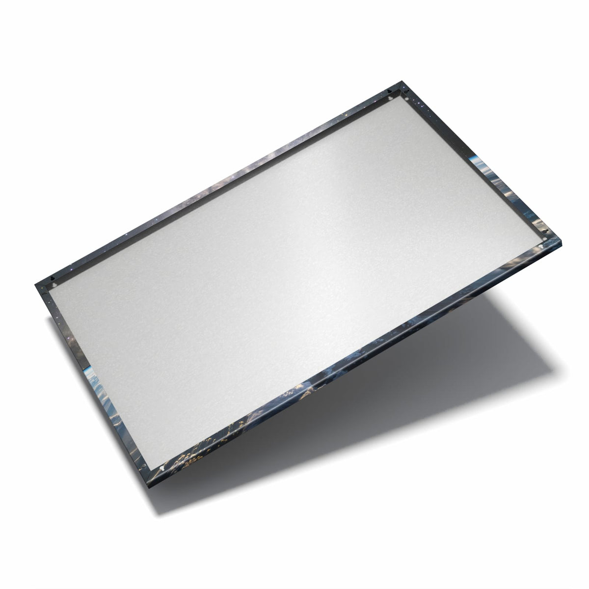 Nur 7 mm – liegt eng an der Wand – Metall Magnettafel - Erde und Milchstraße