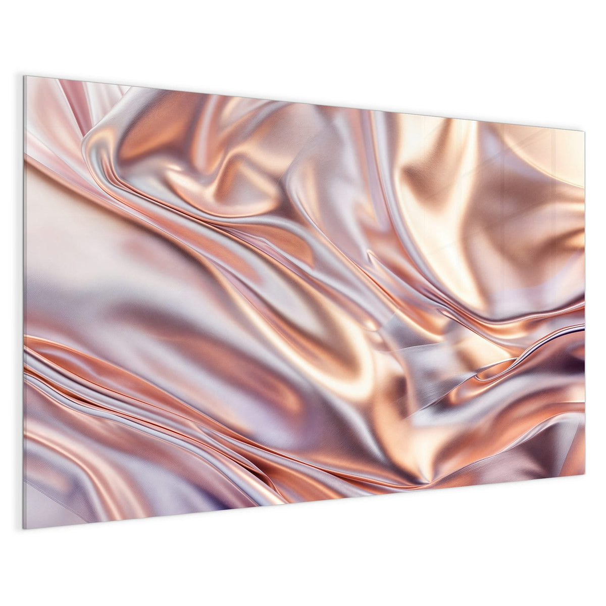4 mm Glas statt lackiertem Blech – Magnettafel - Seidenfalten in Kupfer