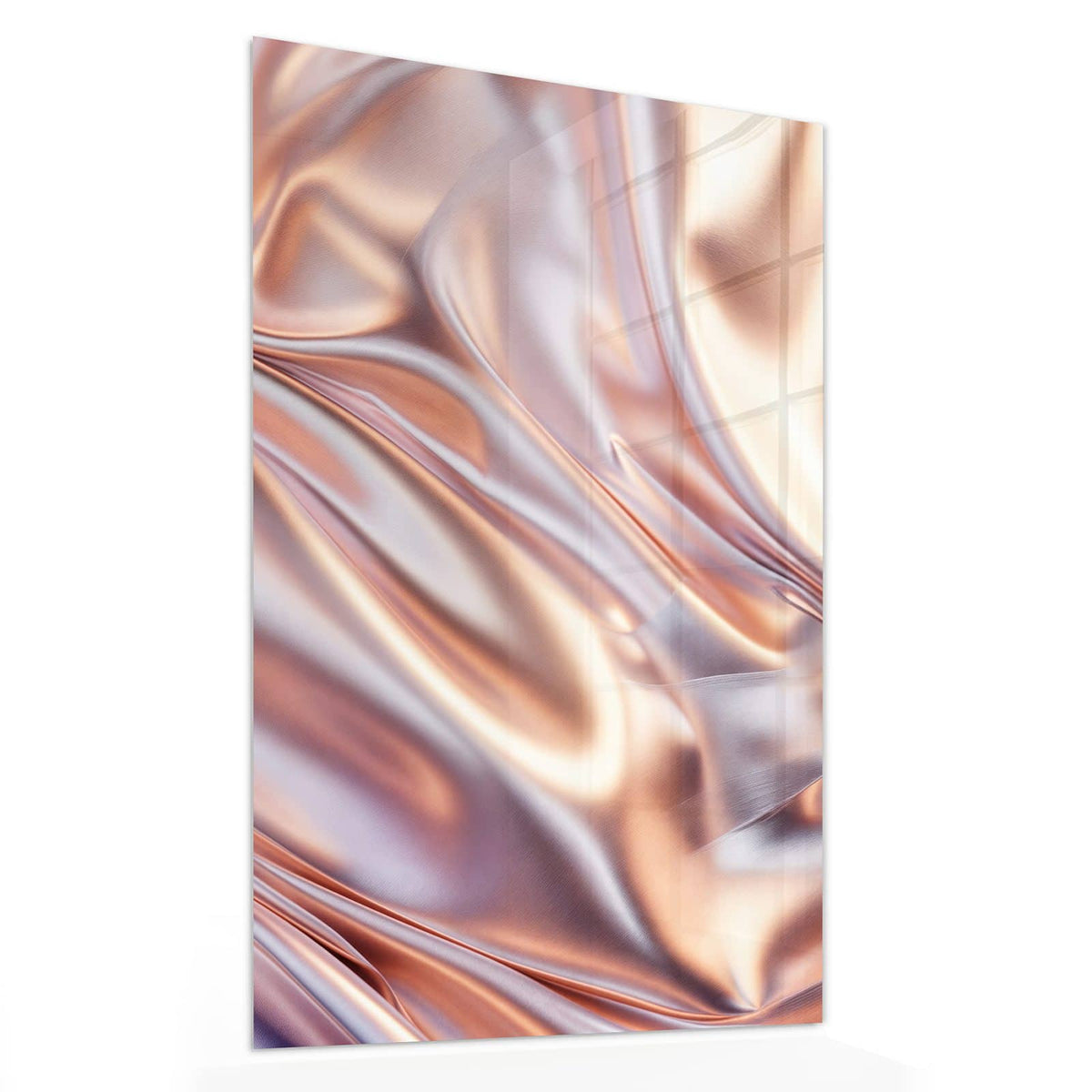 11 Größen – von 30 × 60 bis 60 × 150 cm – Wandbild - Seidenfalten in Kupfer - Hochformat