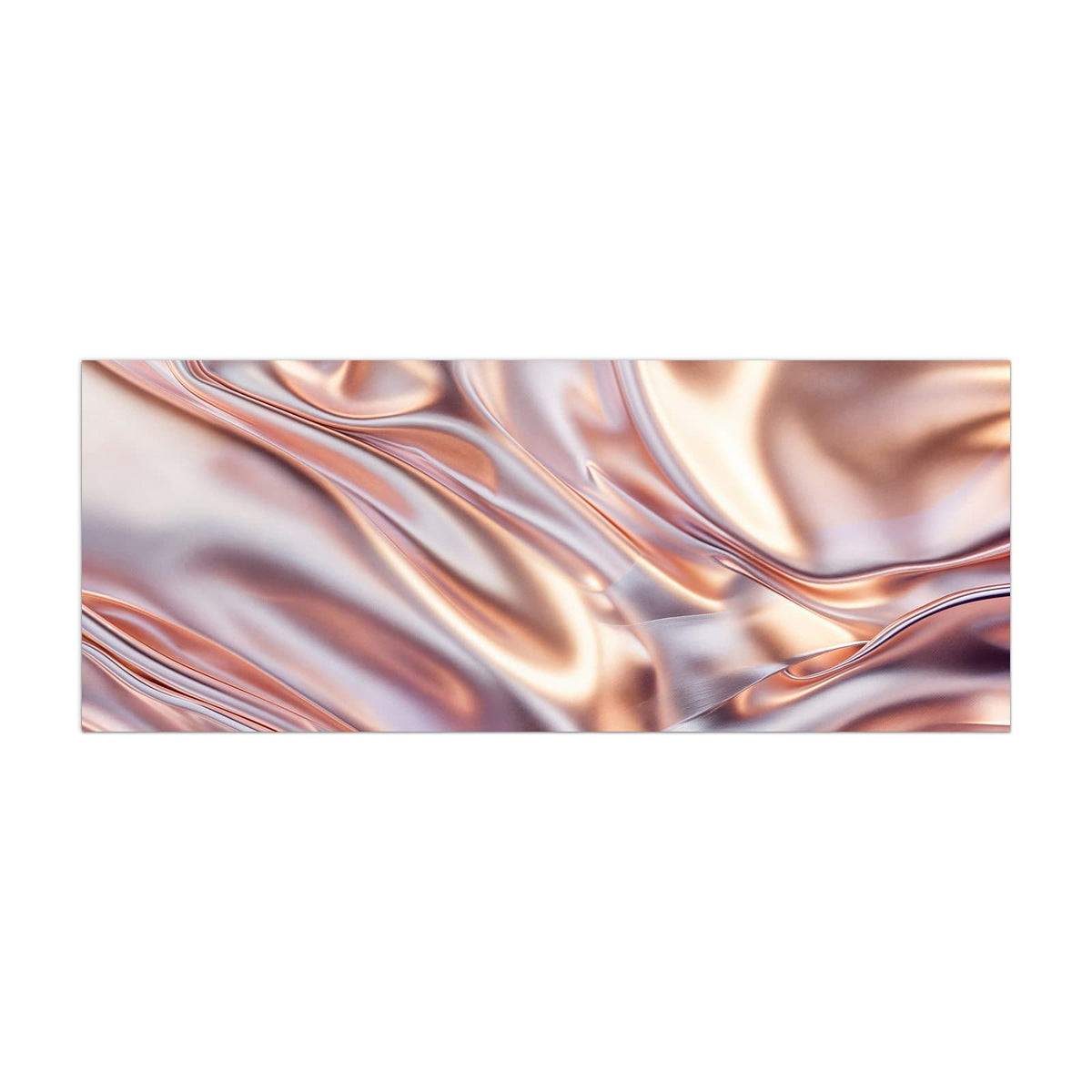 Küchenrückwand aus Glas Seidenfalten in Kupfer im Hochformat, Motiv bildfüllend von vorn