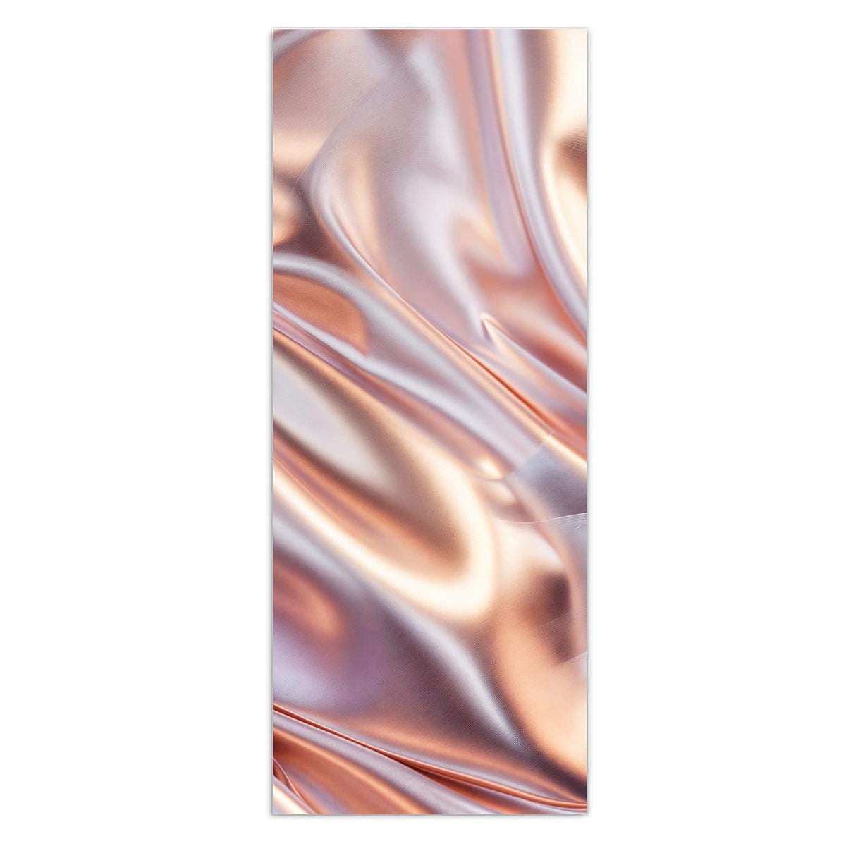Wandbild - Seidenfalten in Kupfer - Hochformat – Seidige Stofffalten in Kupfer und Rosé