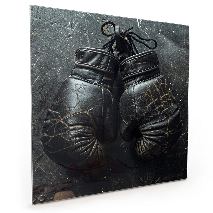 Maße Küchenrückwand Liegende Boxhandschuhe aus Glas
