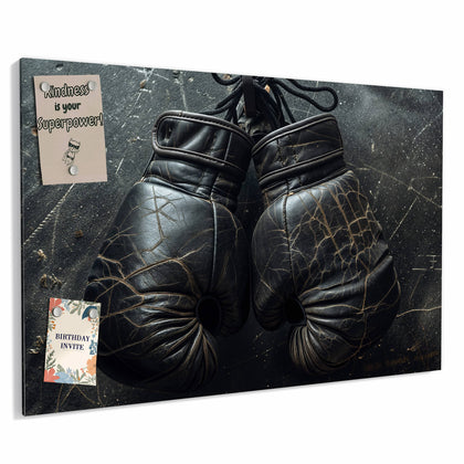 Metall Magnettafel mit dem Motiv Liegende Boxhandschuhe