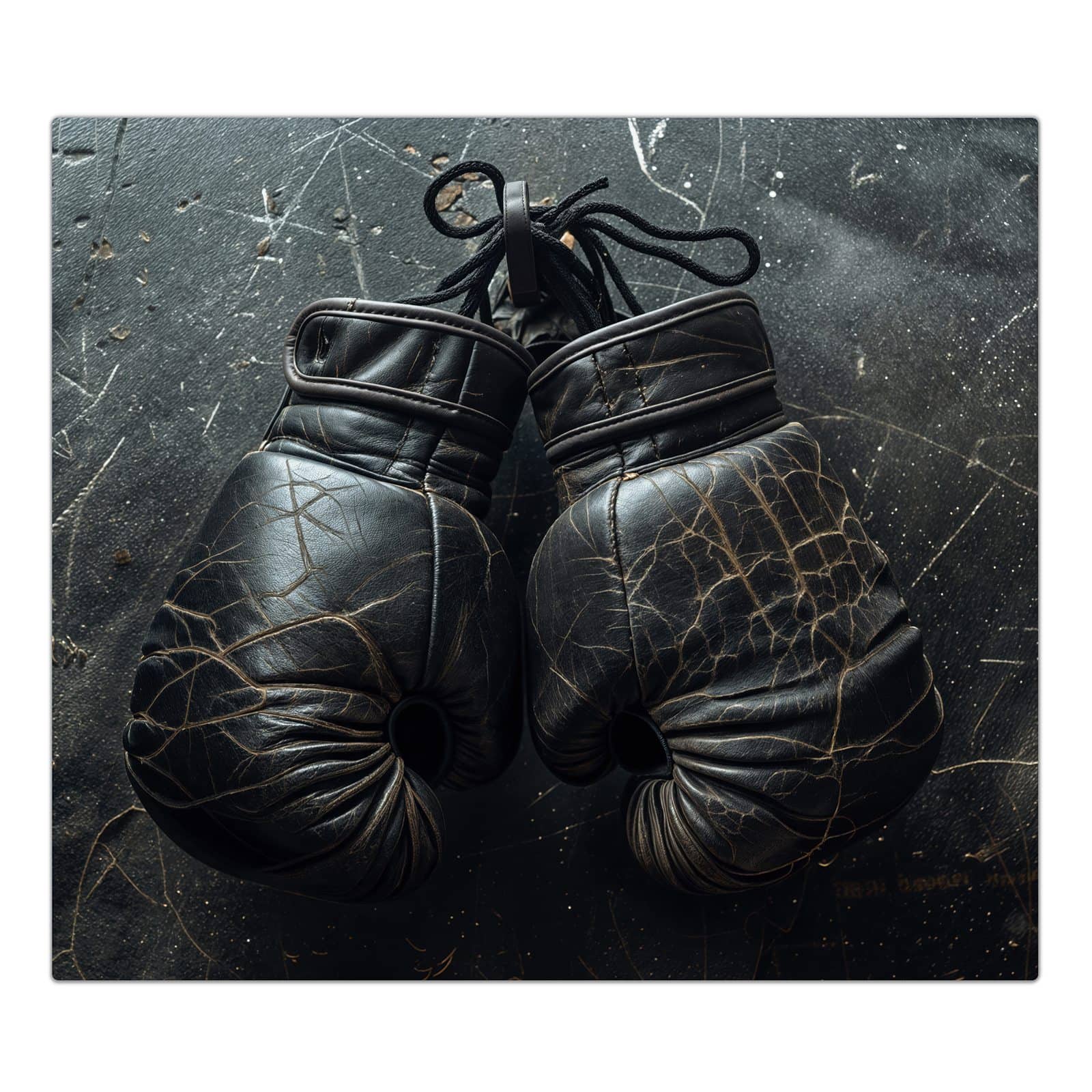 1-teilige Herdabdeckplatte mit Boxhandschuhe Vintage-Motiv in der Frontansicht #grösse_1-Teilig (60x52cm)