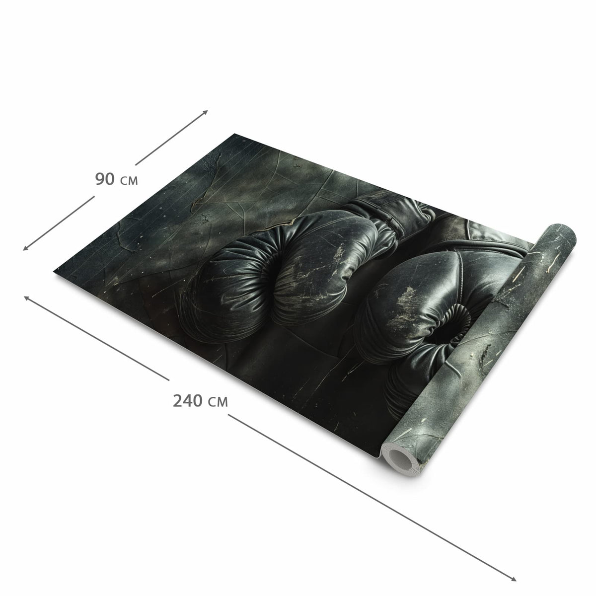 Farbbeständiger Läufer für die Küche mit Motiv Vintage von Boxhandschuhe in der Grösse 80x280 cm