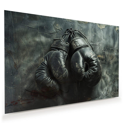 Wandbild mit dem Motiv Boxhandschuhe an Wand