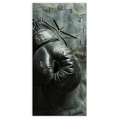 Wanduhr mit dem Motiv Boxhandschuhe an Wand