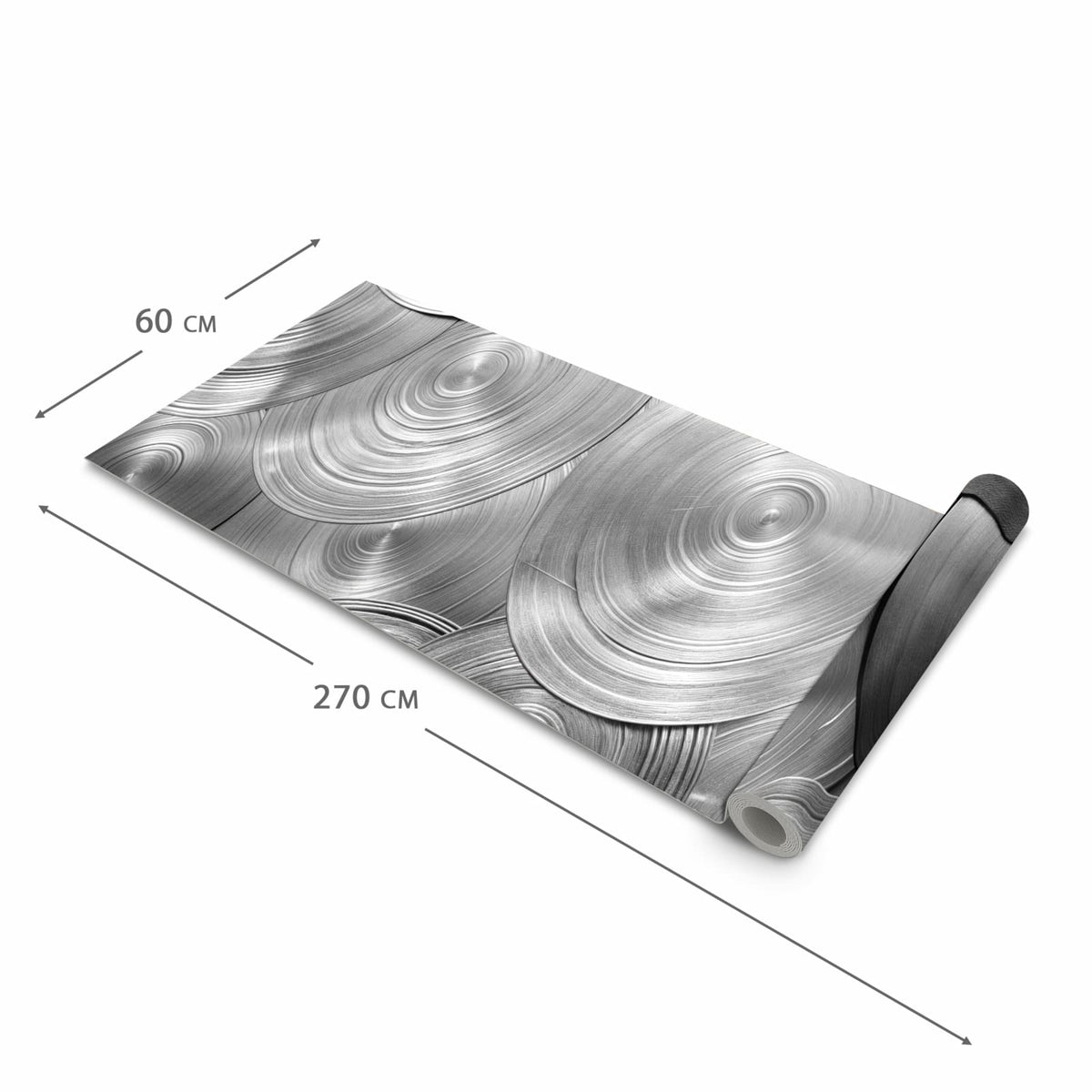 Komfortabler Küchenläufer mit Motiv Metallische Scheiben in der Grösse 80x280 cm