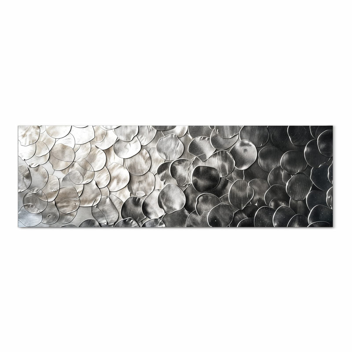 Waschbarer rutschfester Küchenläufer mit Motiv Metallic Schuppen in Frontansicht