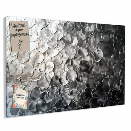 Metall Magnettafel mit dem Motiv Silberne Schuppen