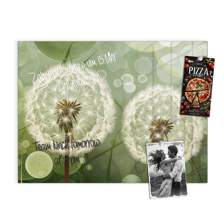 Maße Magnettafel - Zwei Pusteblumen