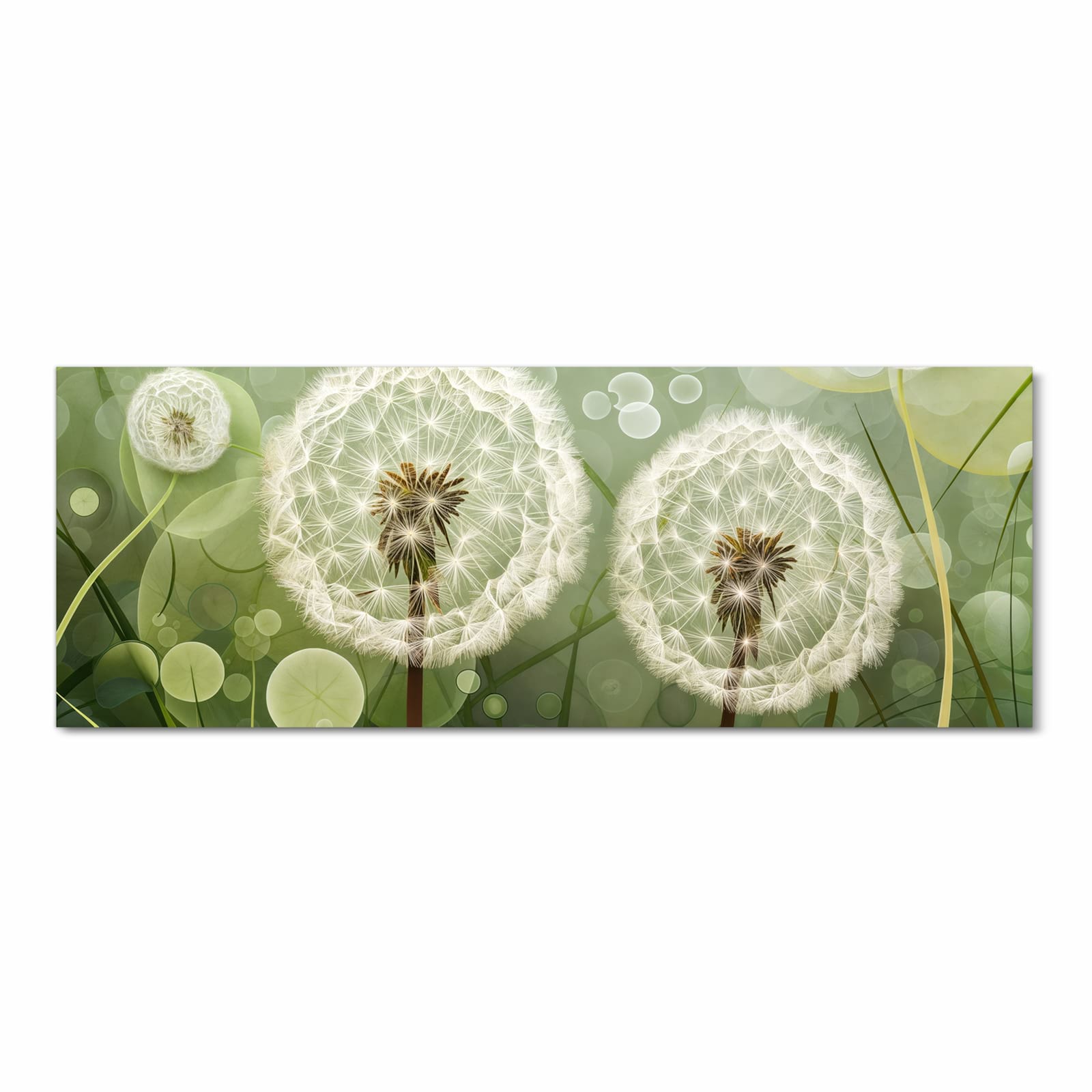 Sicherer Bodenläufer mit Motiv Löwenzahnzarte Blüten in Frontansicht für sichere Aufbewahrung