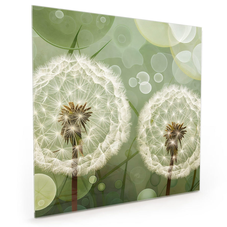 Maße Küchenrückwand Zwei Pusteblumen aus Glas