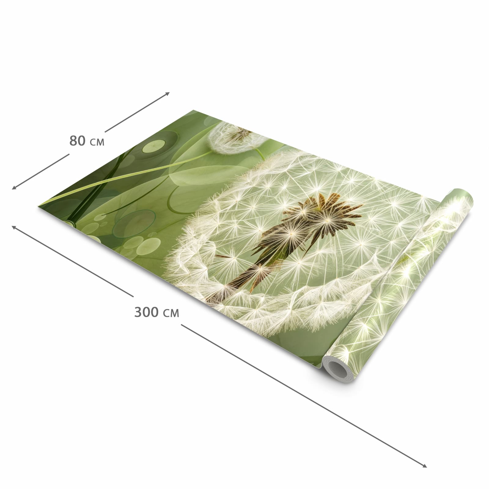 Küchenteppich mit Motiv Löwenzahnzarte Blüten in der Grösse 80x250 cm für sicheres Aufbewahren