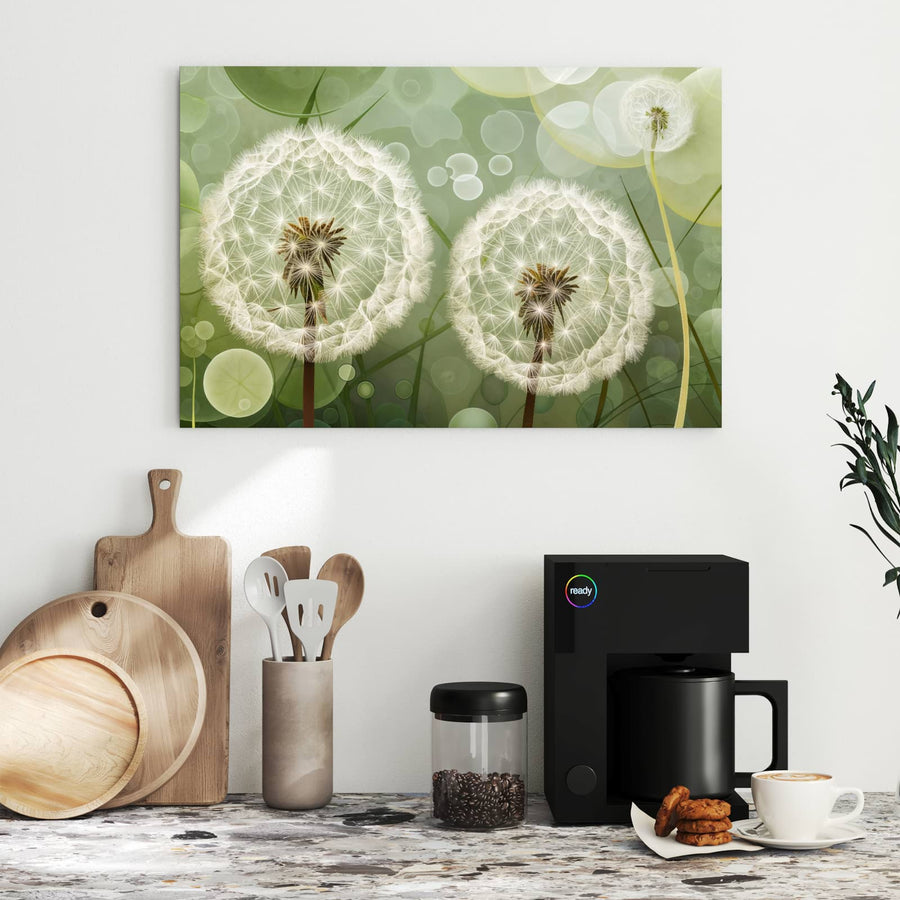 Maße Metall Magnettafel - Zwei Pusteblumen