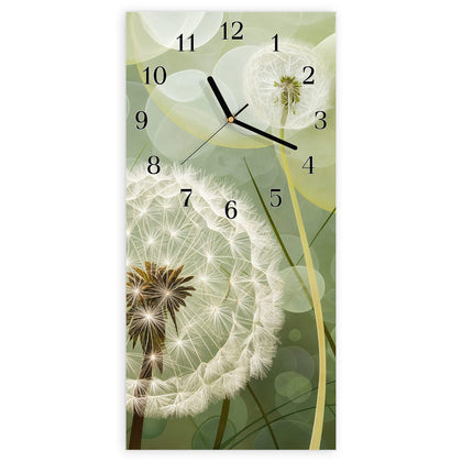 Wanduhr mit dem Motiv Zwei Pusteblumen