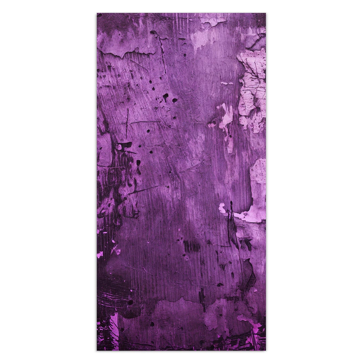 11 Größen – von 30 × 60 bis 60 × 150 cm – Wandbild - Violetter Putz - Hochformat