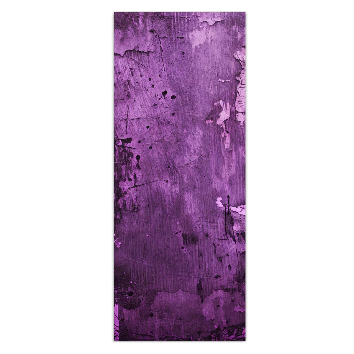 Raue Wandfläche in Violett und Magenta mit hellen Abplatzungen