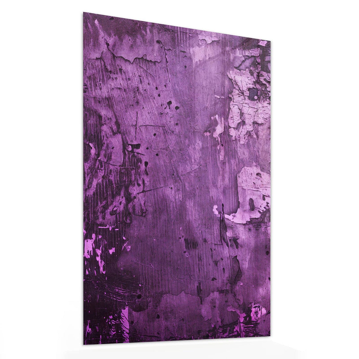 Glasbild Violetter Putz von der Seite, 4 mm Echtglas