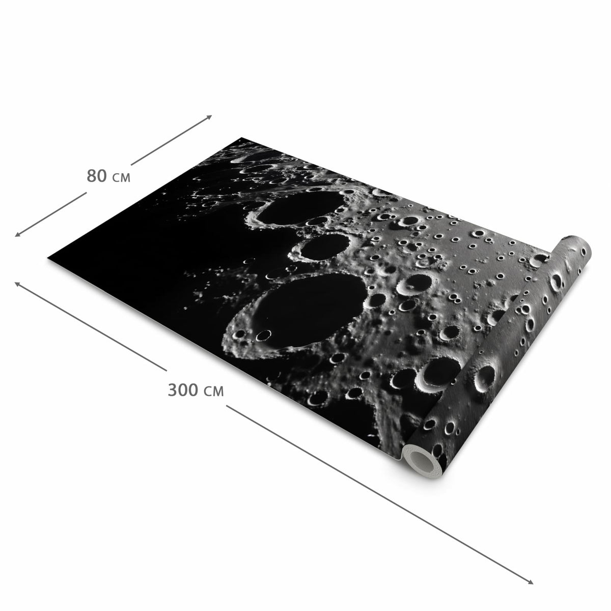 UV-beständiger Küchenläufer mit Motiv Mondoberfläche in der Größe 60x90 cm