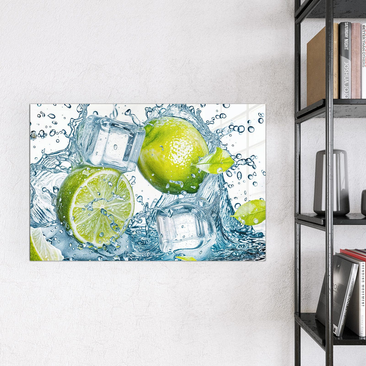 9 Größen – von 30 × 30 bis 120 × 90 cm – Magnettafel - Limetten mit Eis