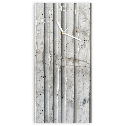 Wanduhr mit dem Motiv Geriffelter Beton