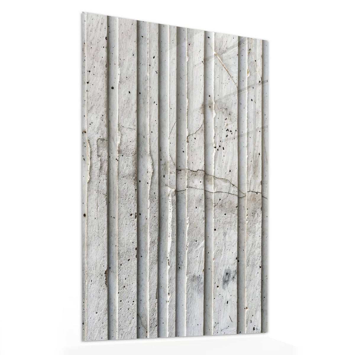 11 Größen – von 30 × 60 bis 60 × 150 cm – Wandbild - Geriffelter Beton - Hochformat