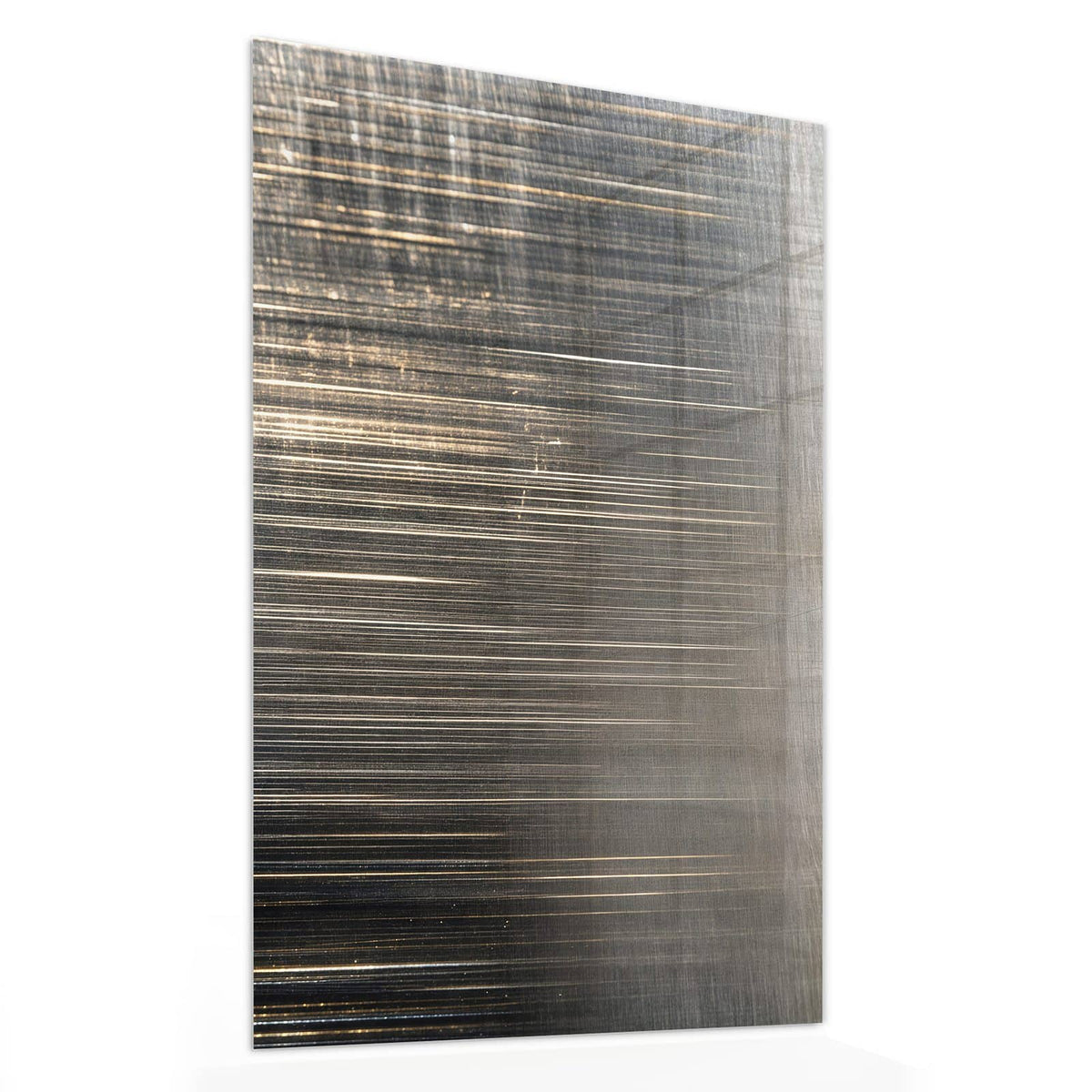 11 Größen – von 30 × 60 bis 60 × 150 cm – Wandbild - Gebürstetes Metall - Hochformat