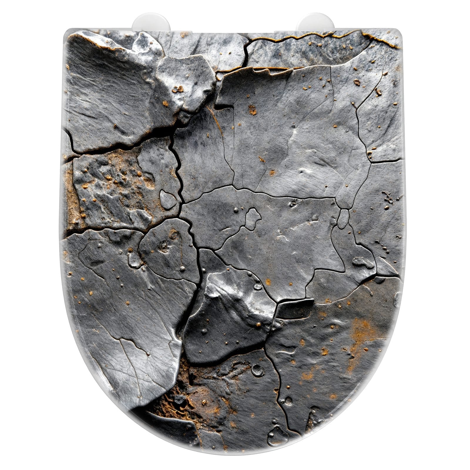 WC-Sitz mit Absenkautomatik Verwittertes Gestein