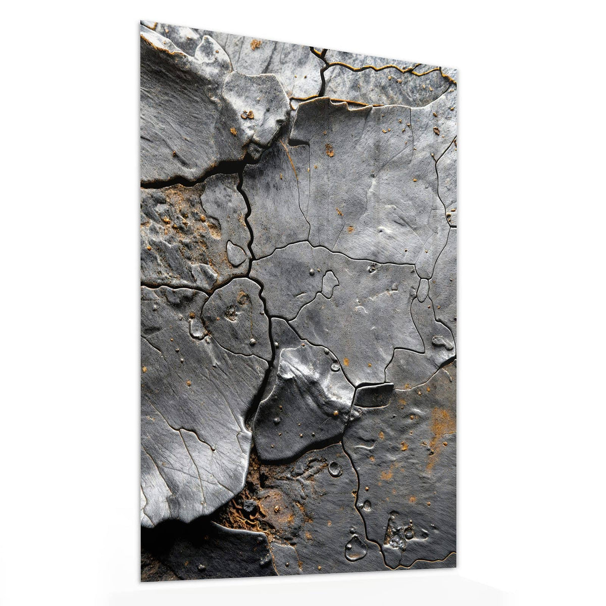 11 Größen – von 30 × 60 bis 60 × 150 cm – Wandbild - Schiefer mit Rostspuren - Hochformat