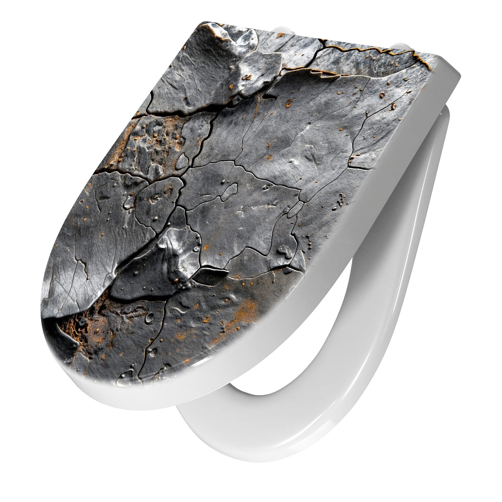 WC-Sitz mit Absenkautomatik Verwittertes Gestein