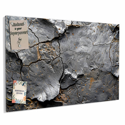 Metall Magnettafel mit dem Motiv Schiefer mit Rostspuren