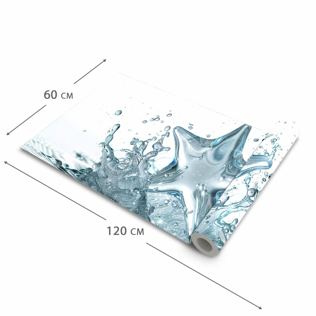 Geräuschdämpfender Teppich für die Küche mit Motiv Sternspritzer in der Größe 60x180 cm