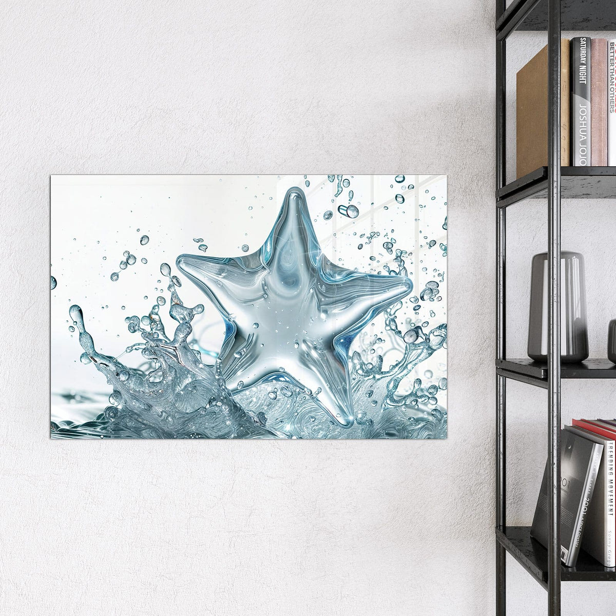 9 Größen – von 30 × 30 bis 120 × 90 cm – Magnettafel - Stern aus Wasser