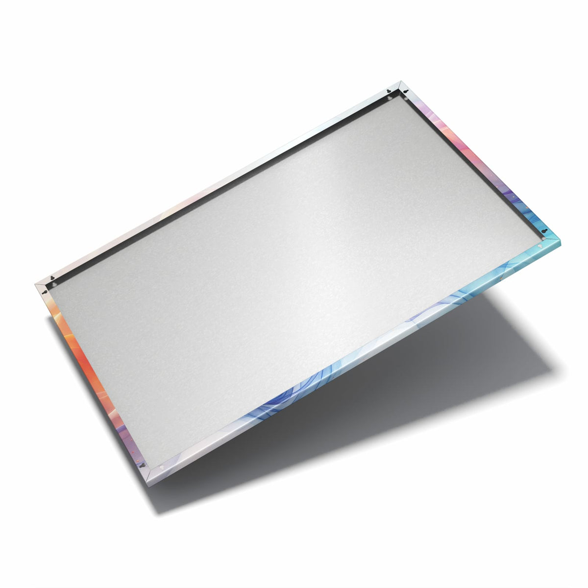 Nur 7 mm – liegt eng an der Wand – Metall Magnettafel - Seidenbänder in Orange