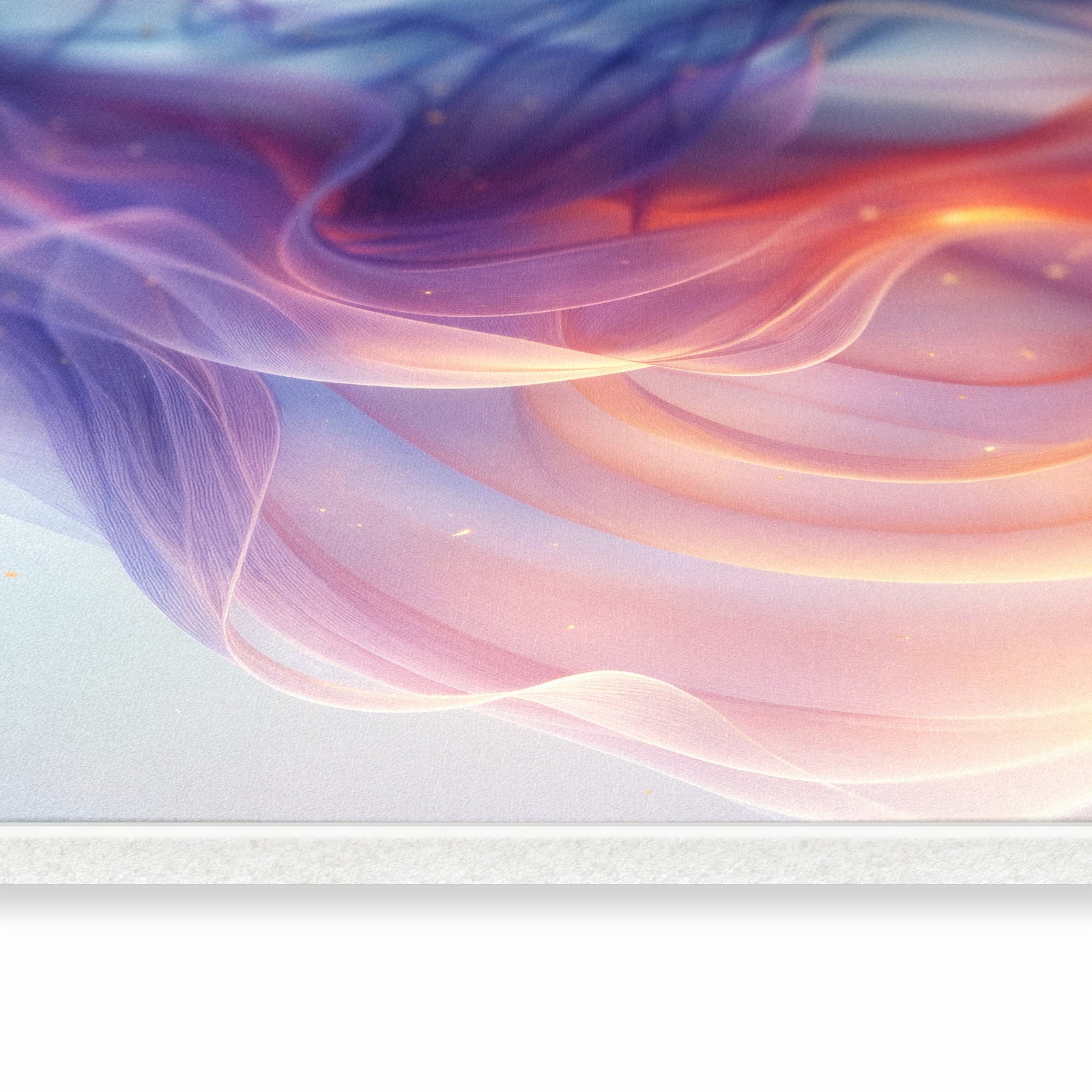 Abriebfester Küchenläufer mit Motiv Farbwirbel in seitlicher Ansicht