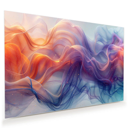 Wandbild mit dem Motiv Seidenbänder in Orange