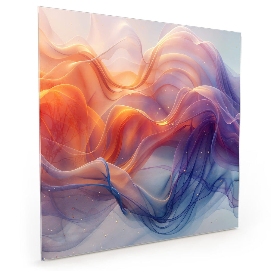 Maße Küchenrückwand Seidenbänder in Orange aus Glas