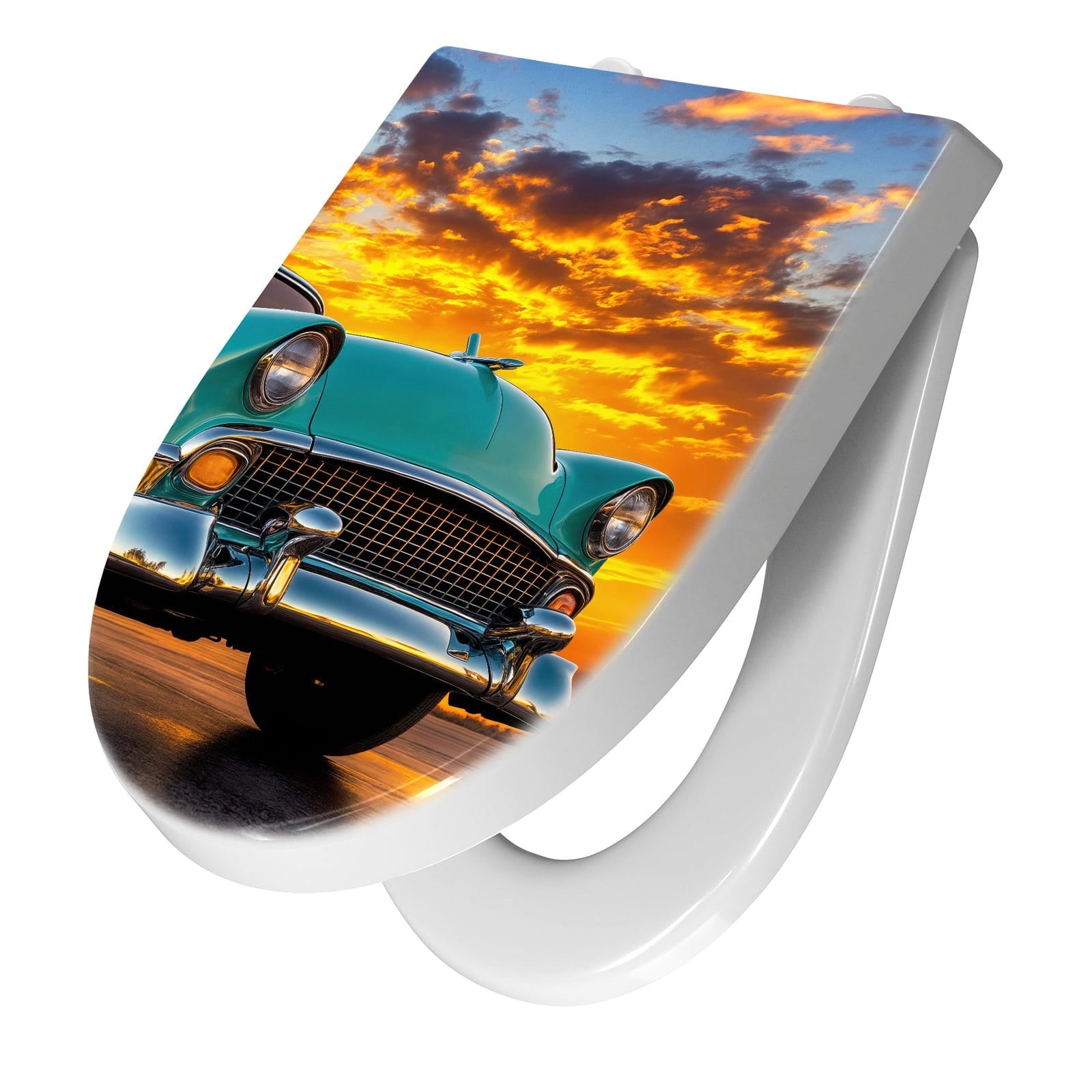 WC-Sitz mit Absenkautomatik Retro Oldtimer