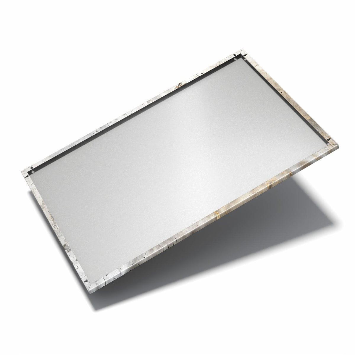 Nur 7 mm – liegt eng an der Wand – Metall Magnettafel - Goldspuren auf Silber