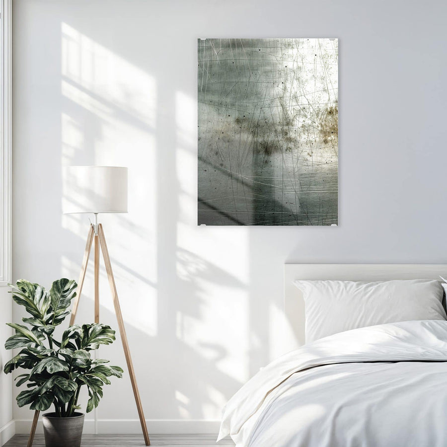Maße Wandbild - Zerkratzter Stahl - Hochformat