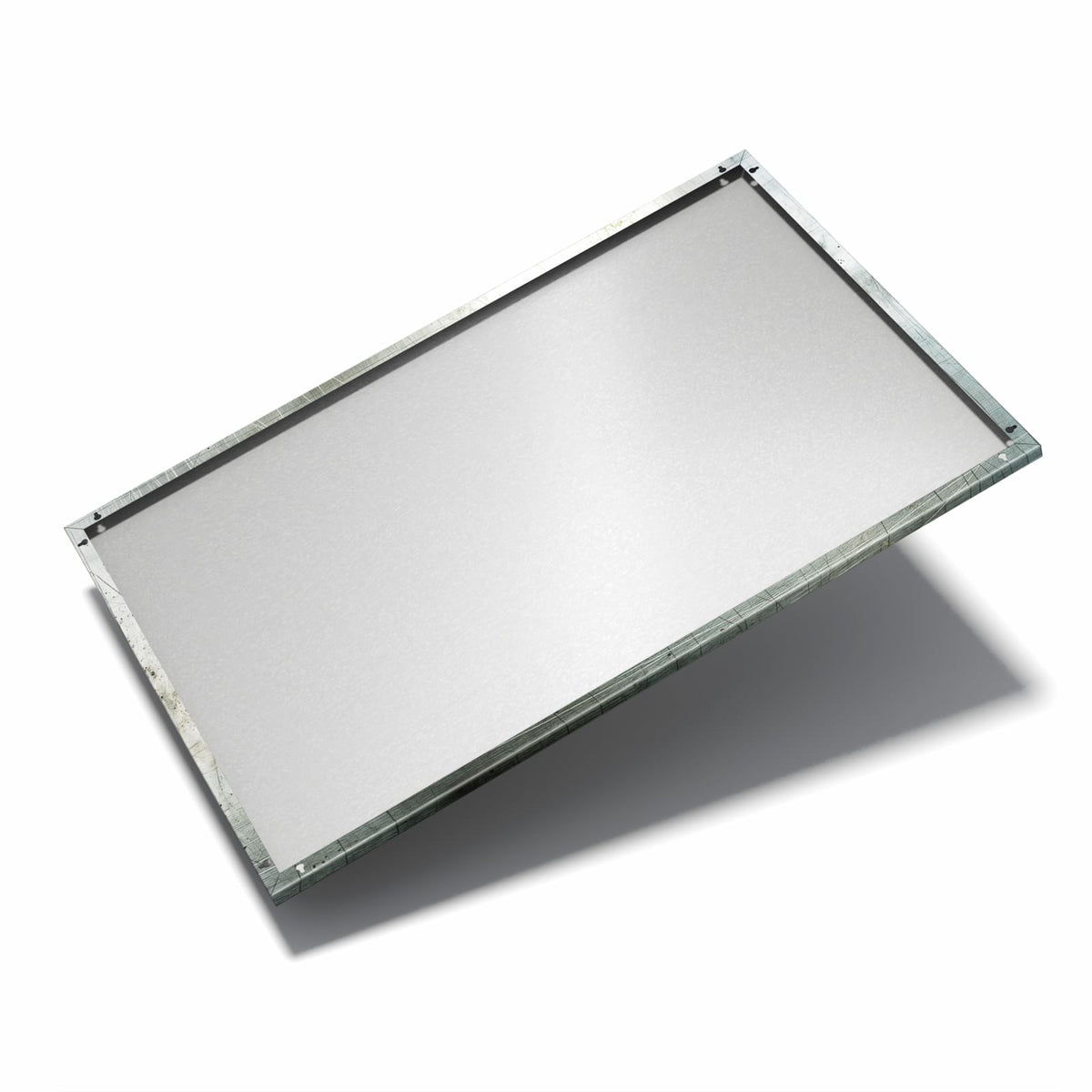 Nur 7 mm – liegt eng an der Wand – Metall Magnettafel - Zerkratzter Stahl