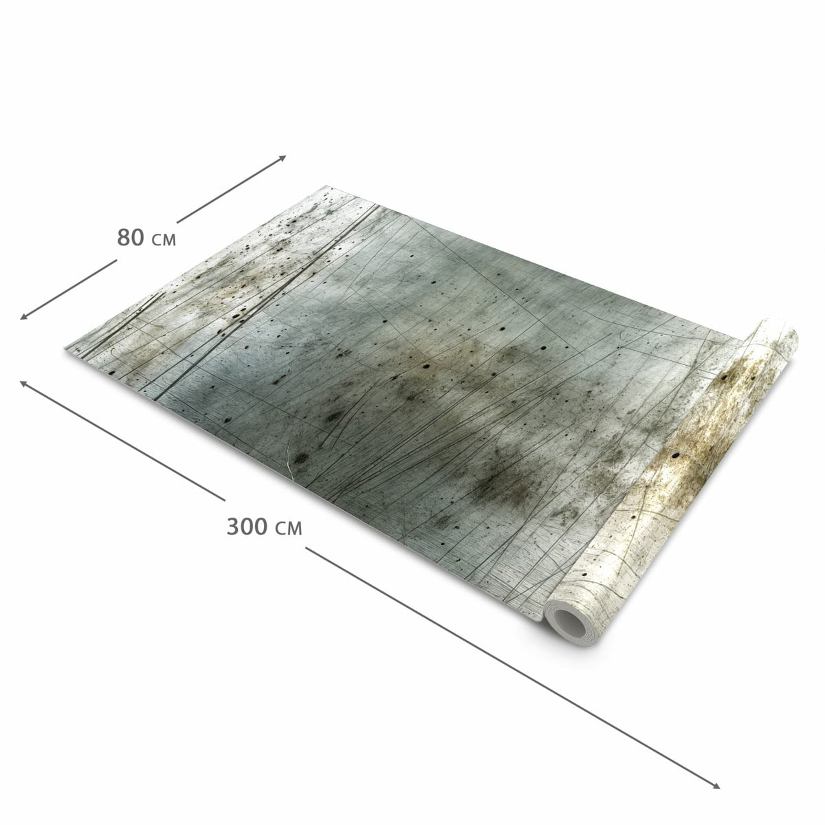 Teppichläufer Küche mit Motiv Gebrauchtes Metall in der Grösse 60x150 cm - angenehme Haptik