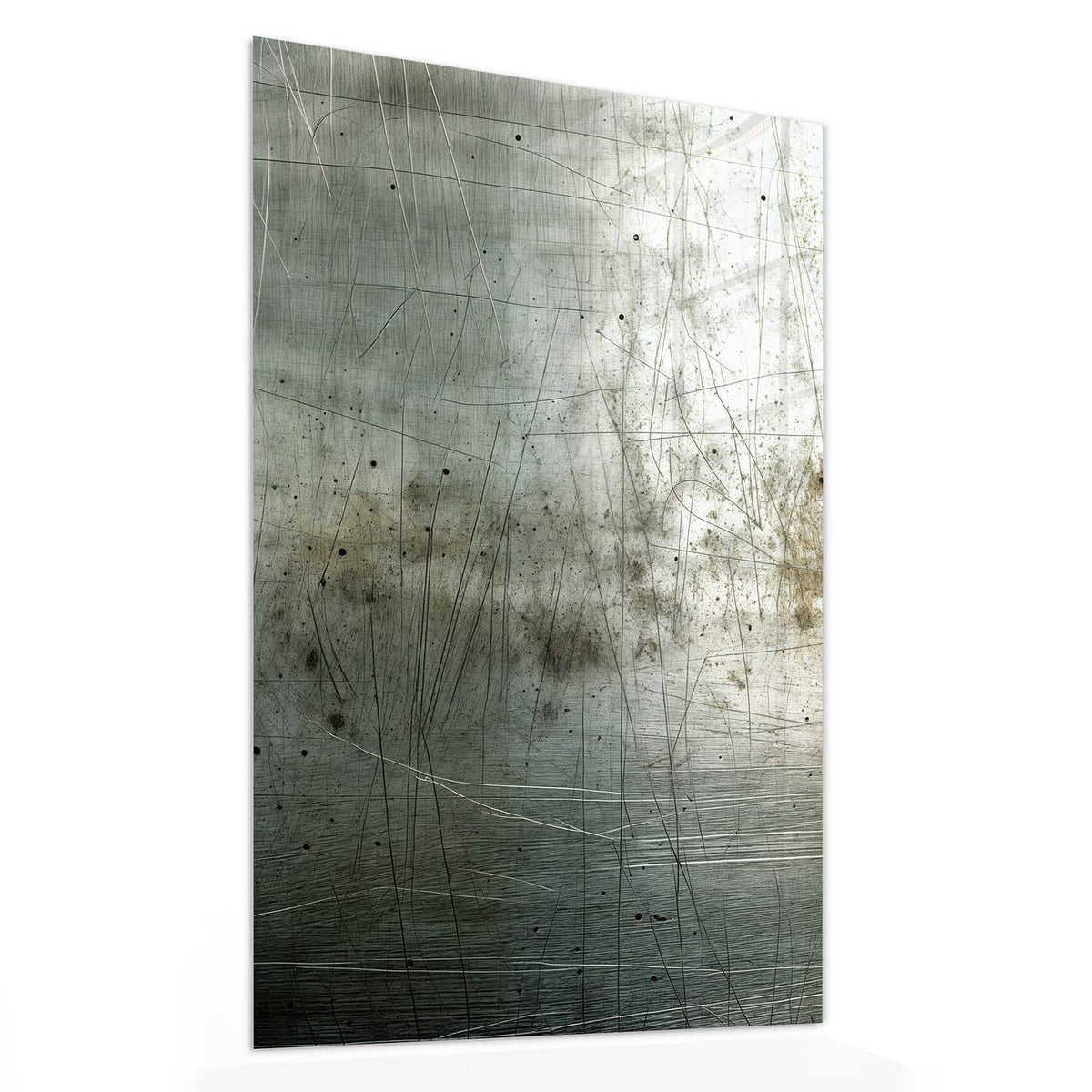 11 Größen – von 30 × 60 bis 60 × 150 cm – Wandbild - Zerkratzter Stahl - Hochformat