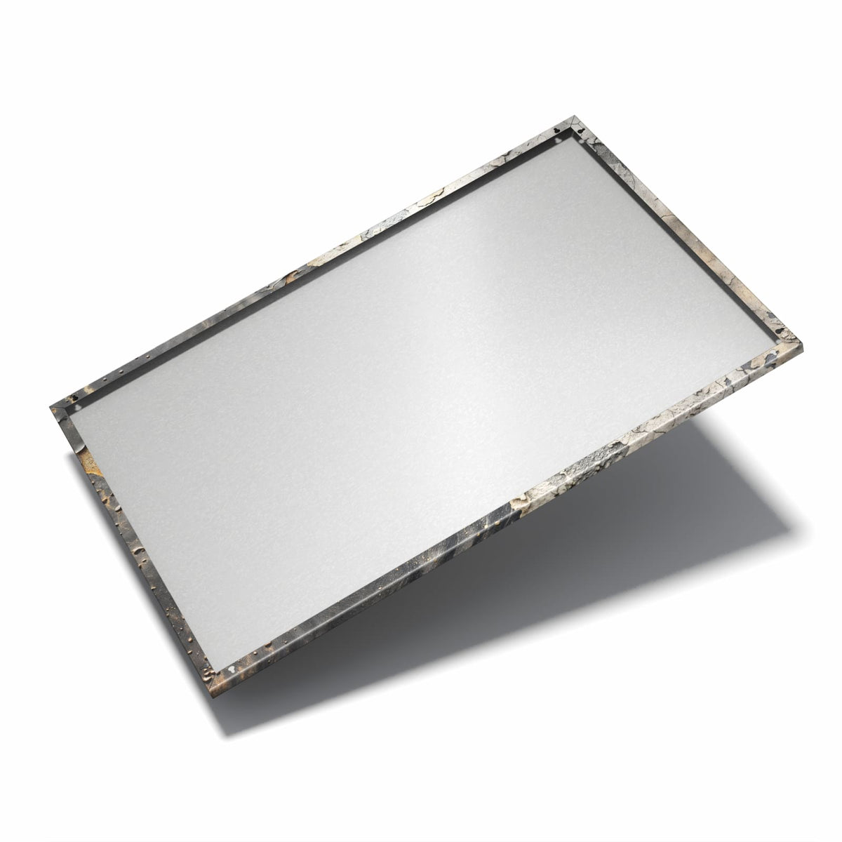 Nur 7 mm – liegt eng an der Wand – Metall Magnettafel - Bröckelnder Putz