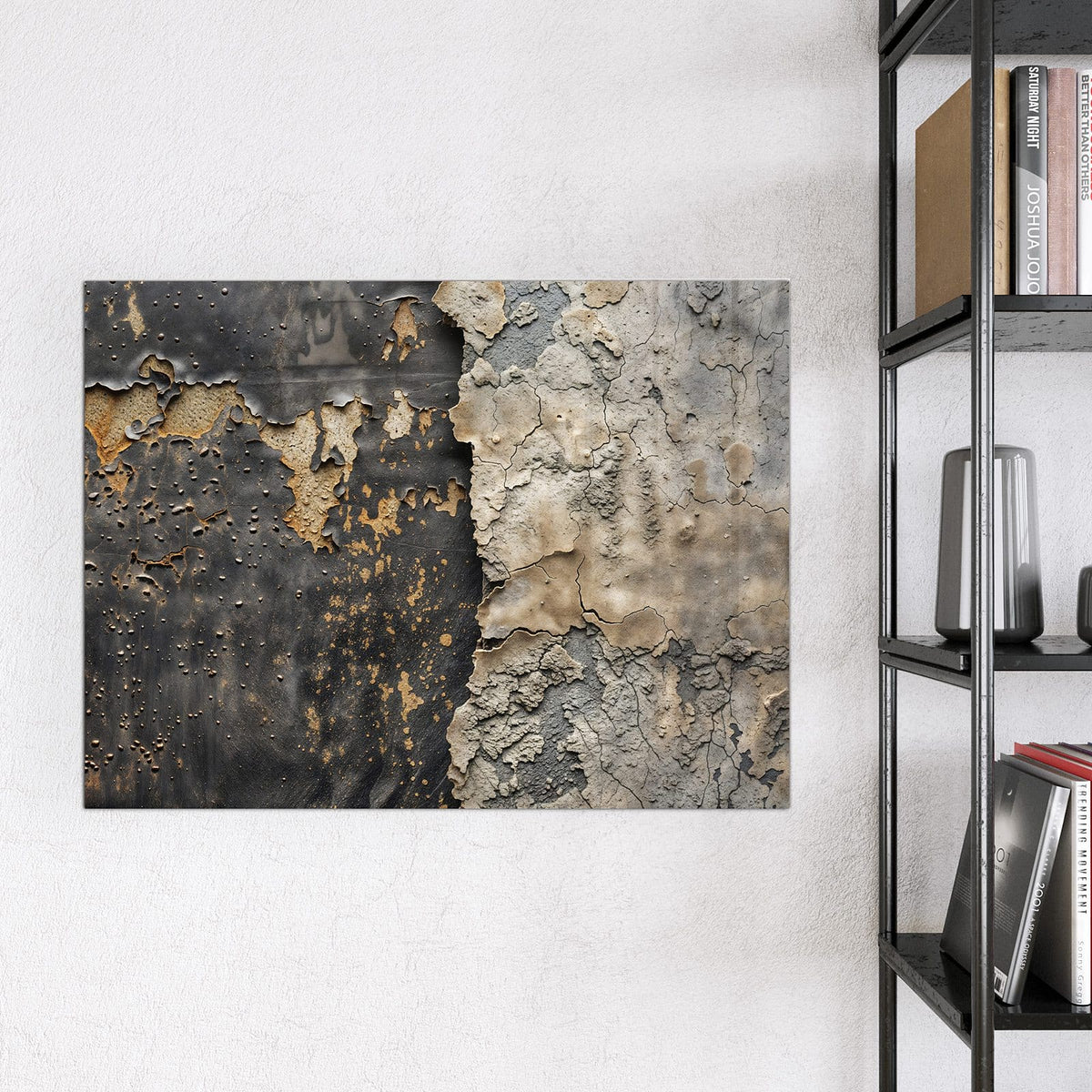 9 Größen – von 30 × 30 bis 120 × 90 cm – Glas Magnettafel - Bröckelnder Putz