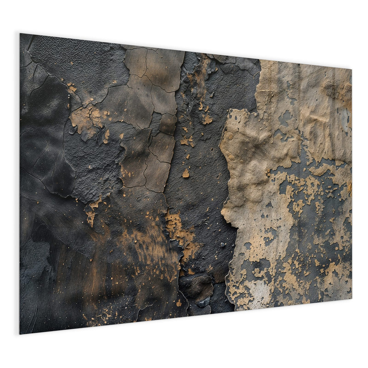 4 mm Glas statt lackiertem Blech – Glas Magnettafel - Ocker auf Schwarz