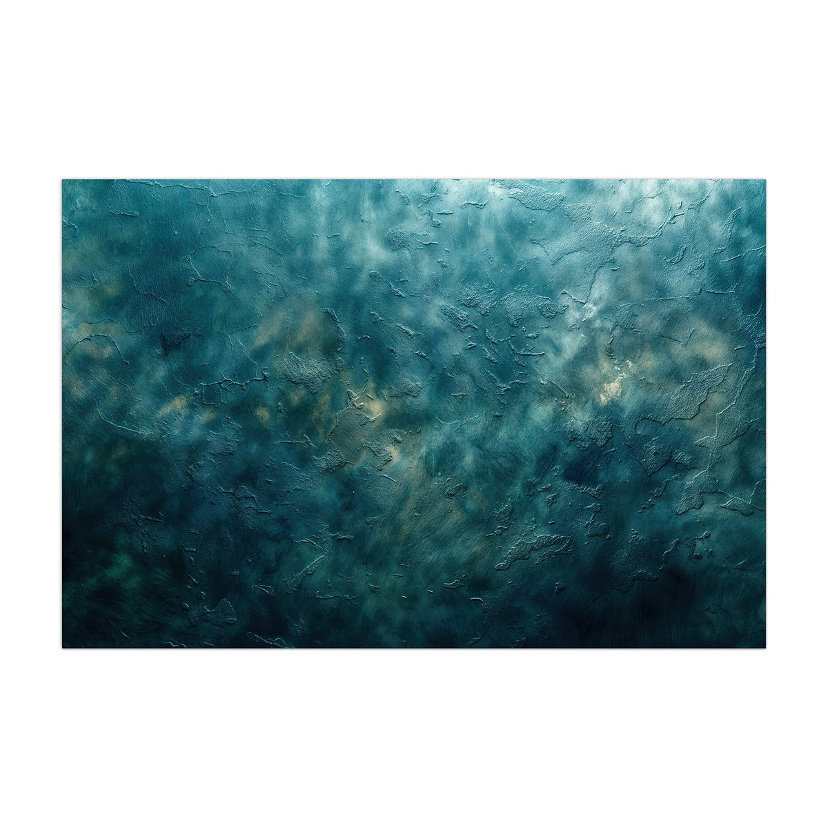 Küchenrückwand aus Glas Türkise Tiefe im Hochformat, Motiv bildfüllend von vorn